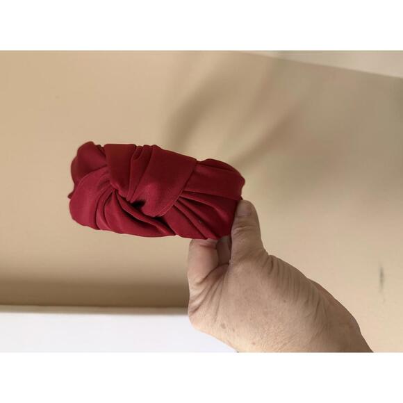 Red Knotted Fabric Headband - Picture 5 of 5